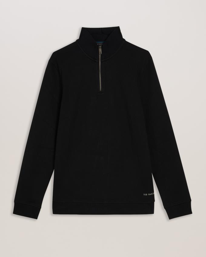 Pulls De Golf Ted Baker Half Zip Funnel Neck Noir Homme | XNO-17745362